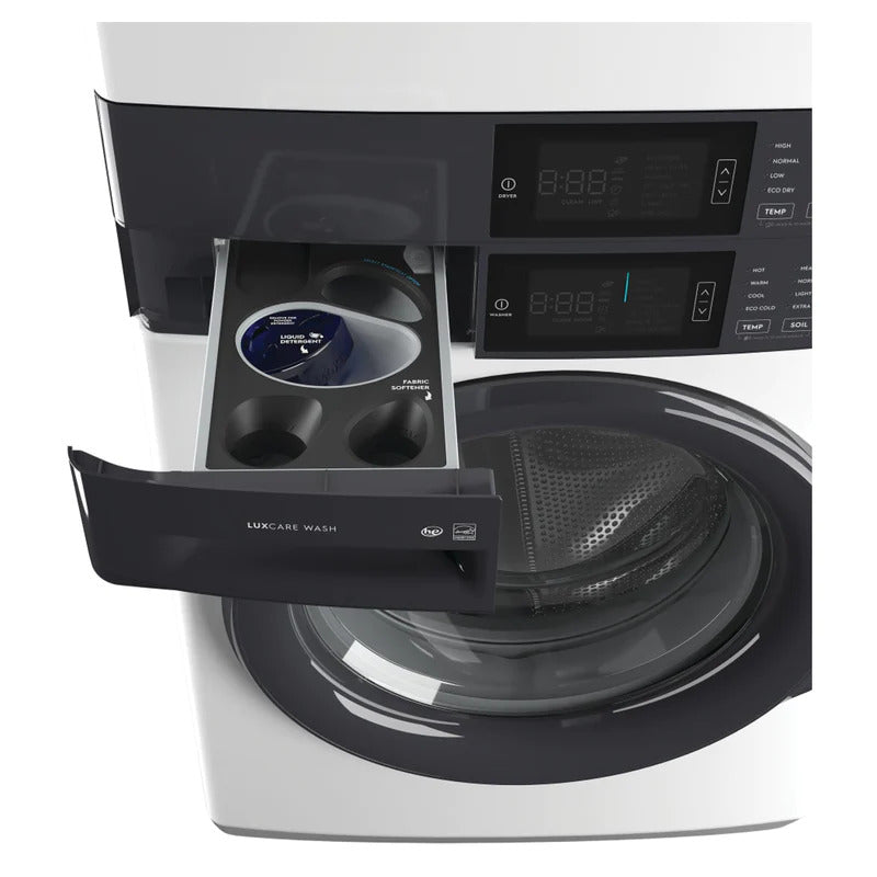 Electrolux - 5.1 cu. Ft Front Load Washer And 8 cu. Ft Dryer Laundry Tower in White - ELTE730CAW - Image 4