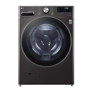 LG - 5.2 cu. Ft  Front Load Washer in Black Stainless - WM4100HBA