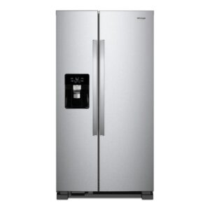 Whirlpool - 32.75 Inch 21.4 cu. ft Side by Side Refrigerator in  Stainless - WRS321SDHZ