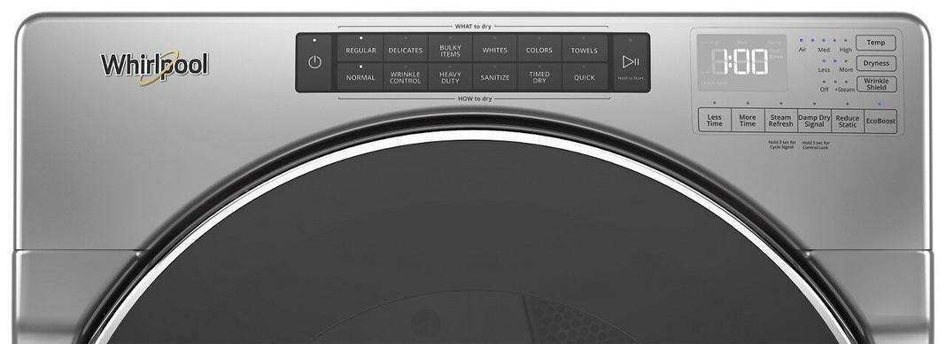 Whirlpool - 7.4 cu. Ft Electric Dryer in Chrome Shadow - YWED6620HC - Image 5